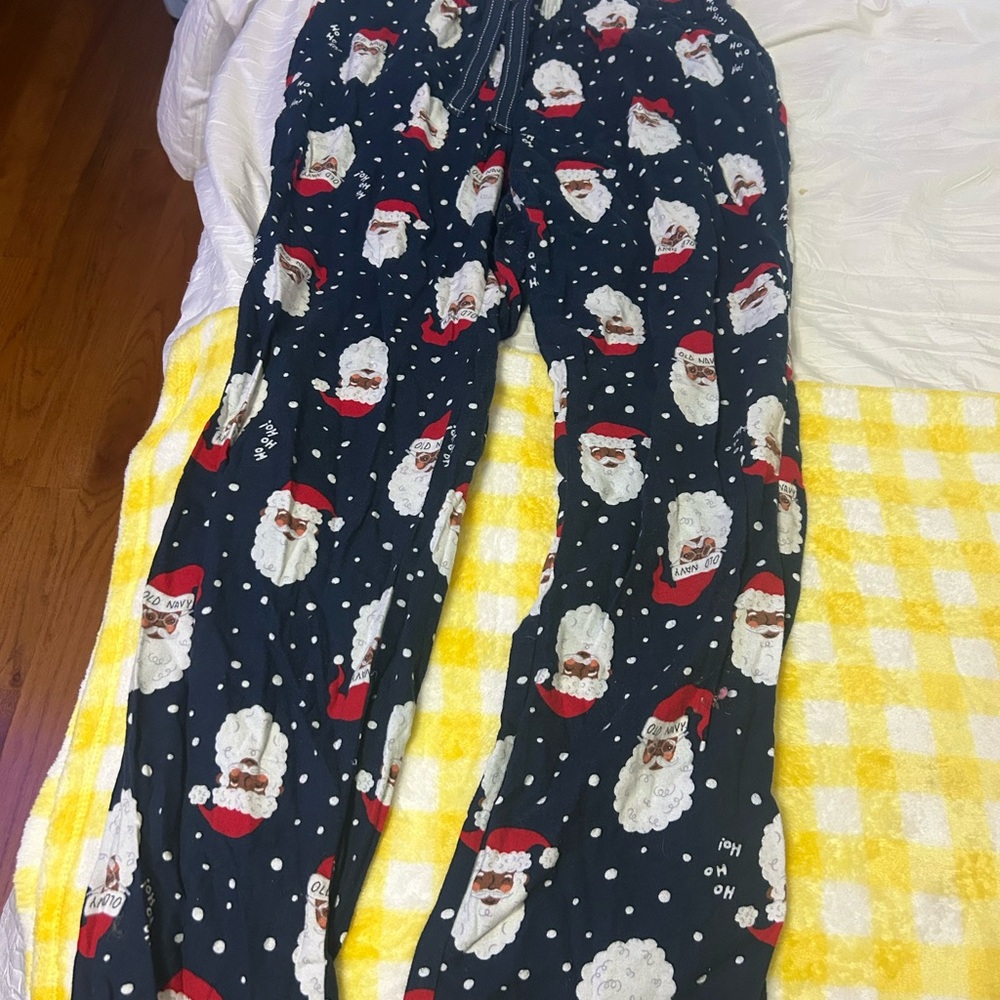 Old Navy Black and Red Snowman Pajamas